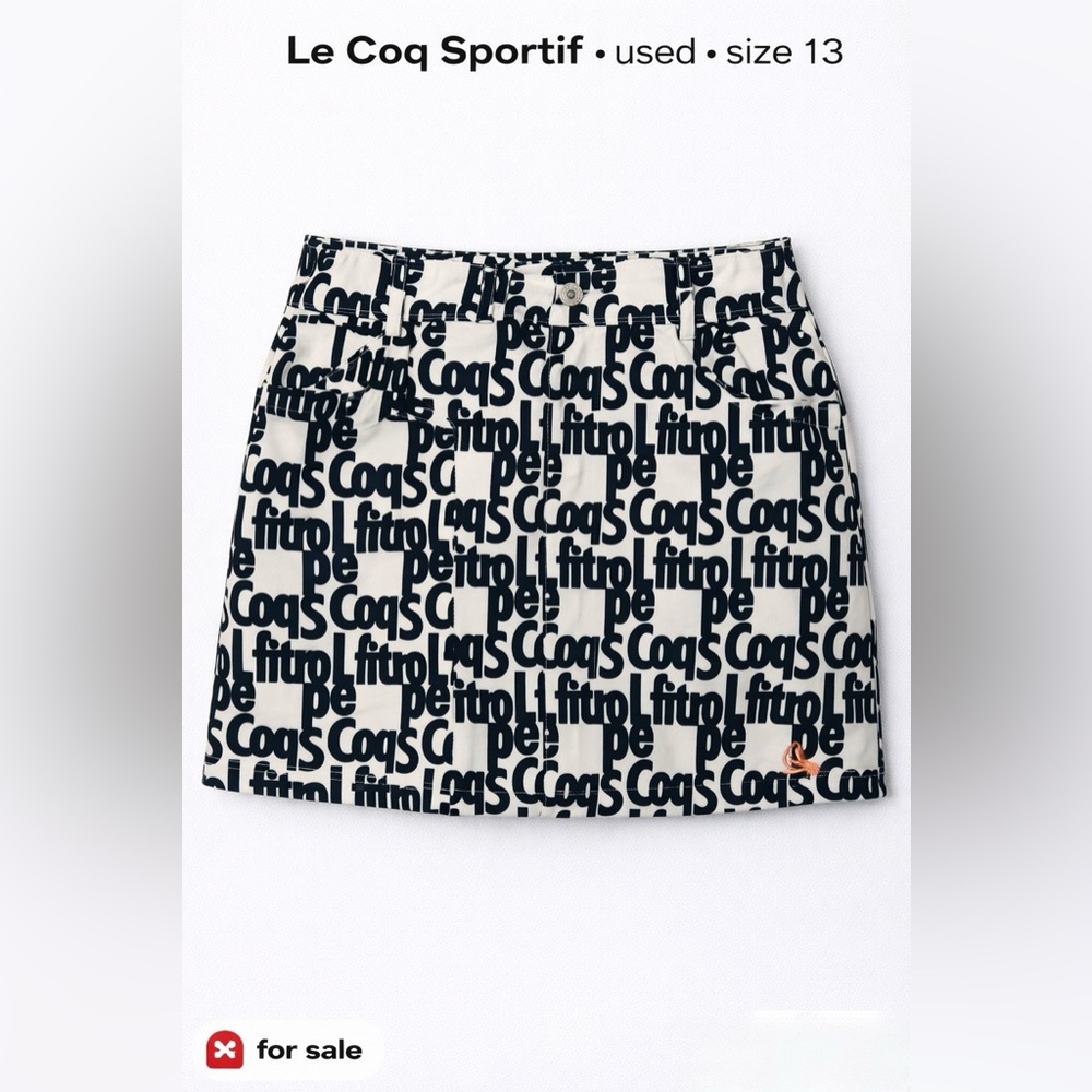 Le Coq Sportif Printed Mini Skirt